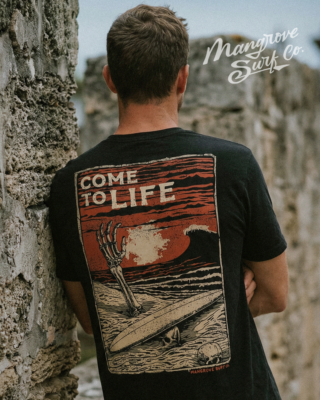Come to Life campaign shirt photographed at the Castillo de San Marcos