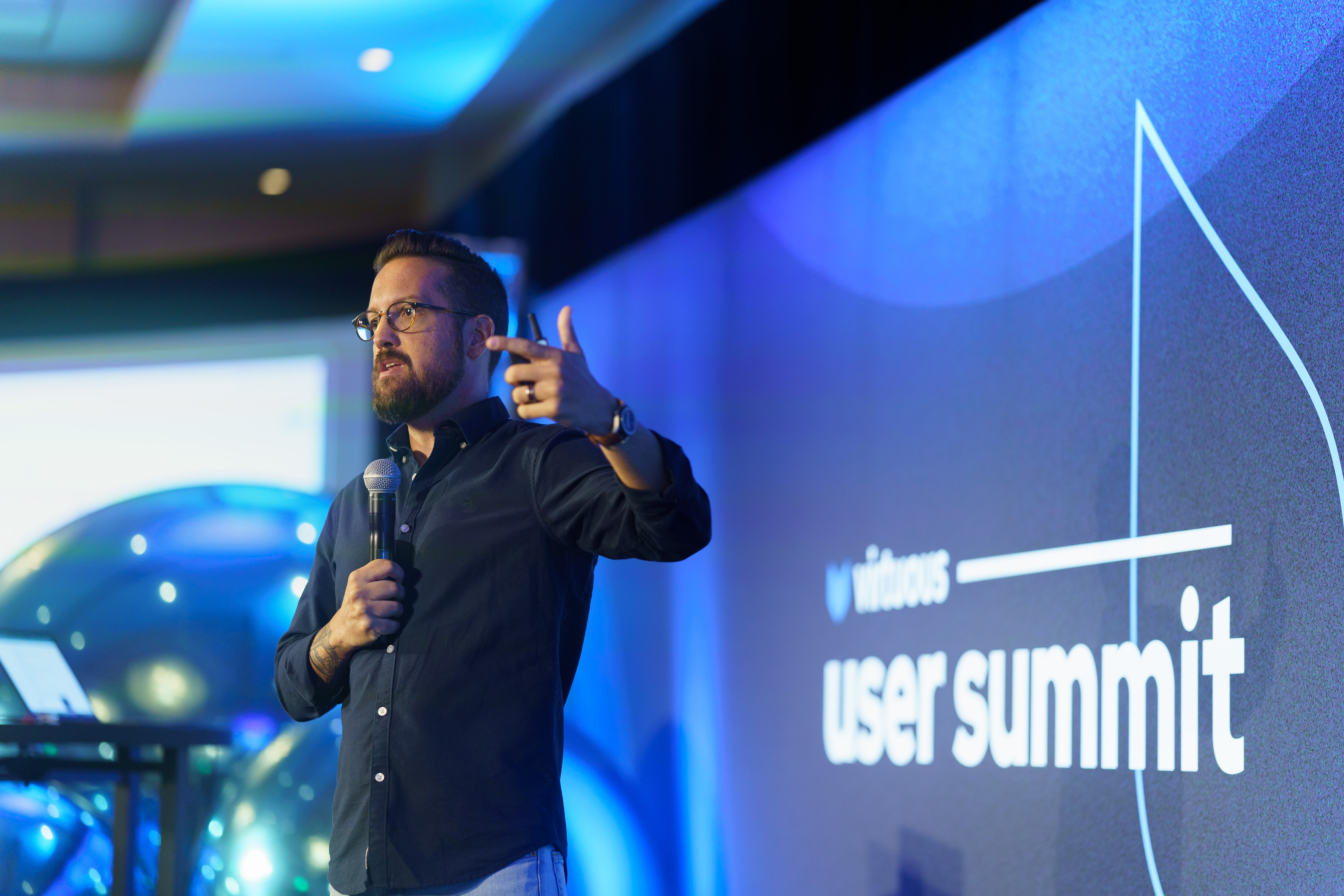 Jason VanLue speaking at the Virtuous User Summit