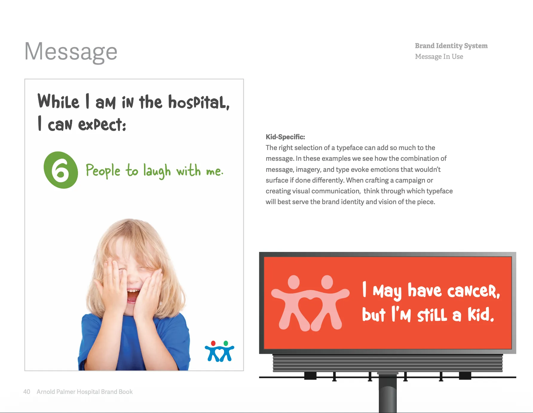 Arnold Palmer Hospital brand book: Message in use