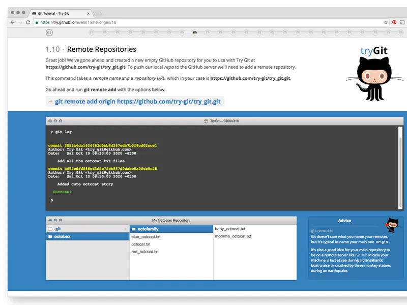 Custom GitHub coding course interface